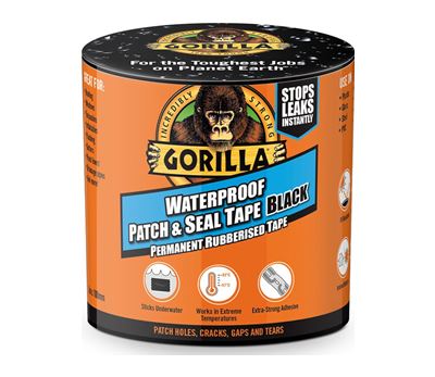 Gorilla Tape Waterproof Patch & Seal Black 300 x 10 cm