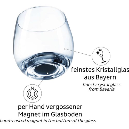 Magnetisk glass - Krystall Whiskyglass 25 cl 2 stk