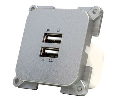USB-kontakt 12 V Sølv