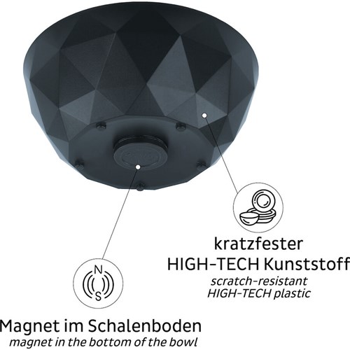 Magnetisk sk&#229;l High-Tech 16 cm Svart
