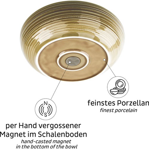 Magnetisk Serveringsbolle - Porselen &#216; 25 cm Ivory