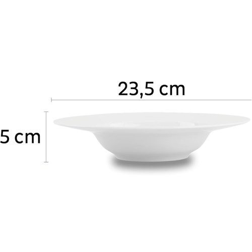 Magnetisk Gourmettallerken - Porselen &#216; 23 cm hvit