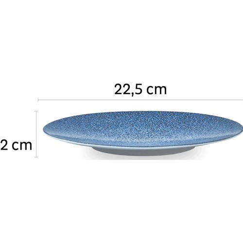 Magnetisk frokosttallerken - Porselen &#216; 22,5 cm ocean 2 stk