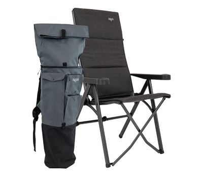 Campingstol Tex-Comfort m/ryggsekk grå