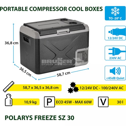 Kj&#248;leboks Polarys Freeze SZ Kompressor 30 L 