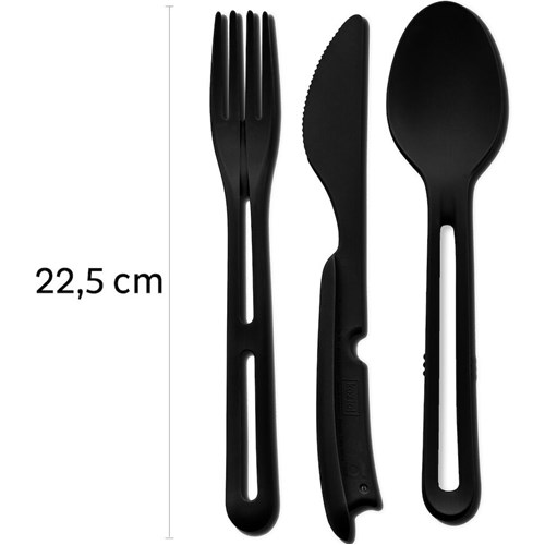 Bestikksett Cutlery 3 deler svart