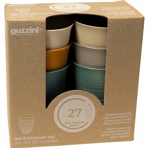 Glass Tierra H&#248;yt flerfarget Guzzini (6 stk)